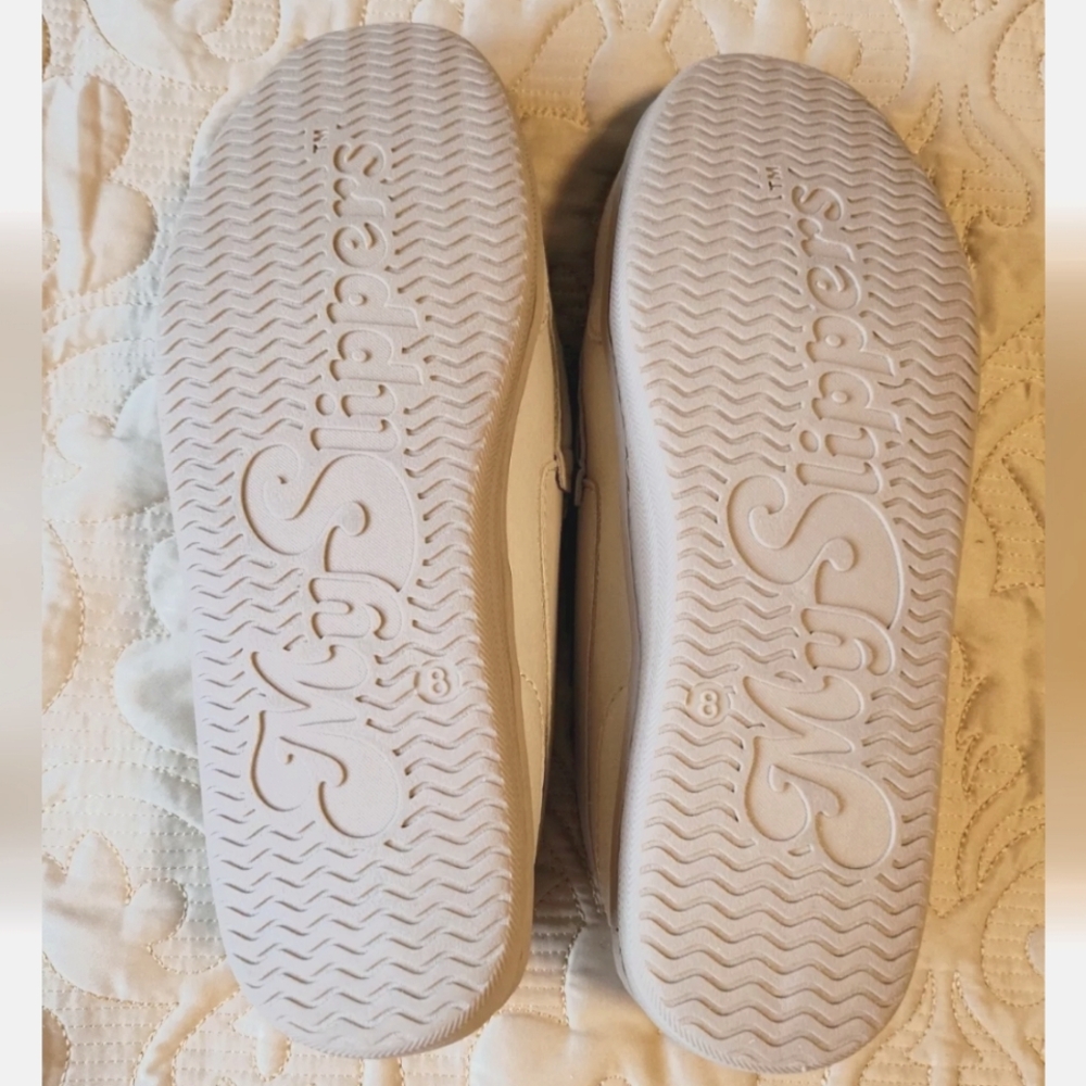 My Slippers My Pillow Beach Beige Womens Size 8 Impact Gel Leather Upper Shoes - Picture 2 of 6